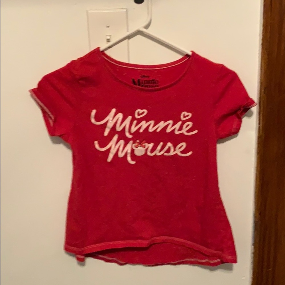 Red Minnie Mouse T-shirt girl’s size large 10/12